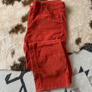 Women’s Burnt Orange Corduroy Flare Pants